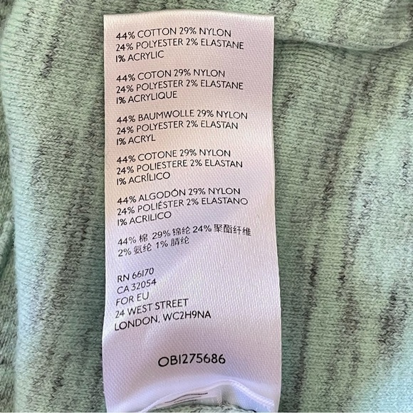 Anthropologie Daily Practice Short Sleeve Hooded Sweatshirt Tee Mint Green XS - Picture 10 of 11